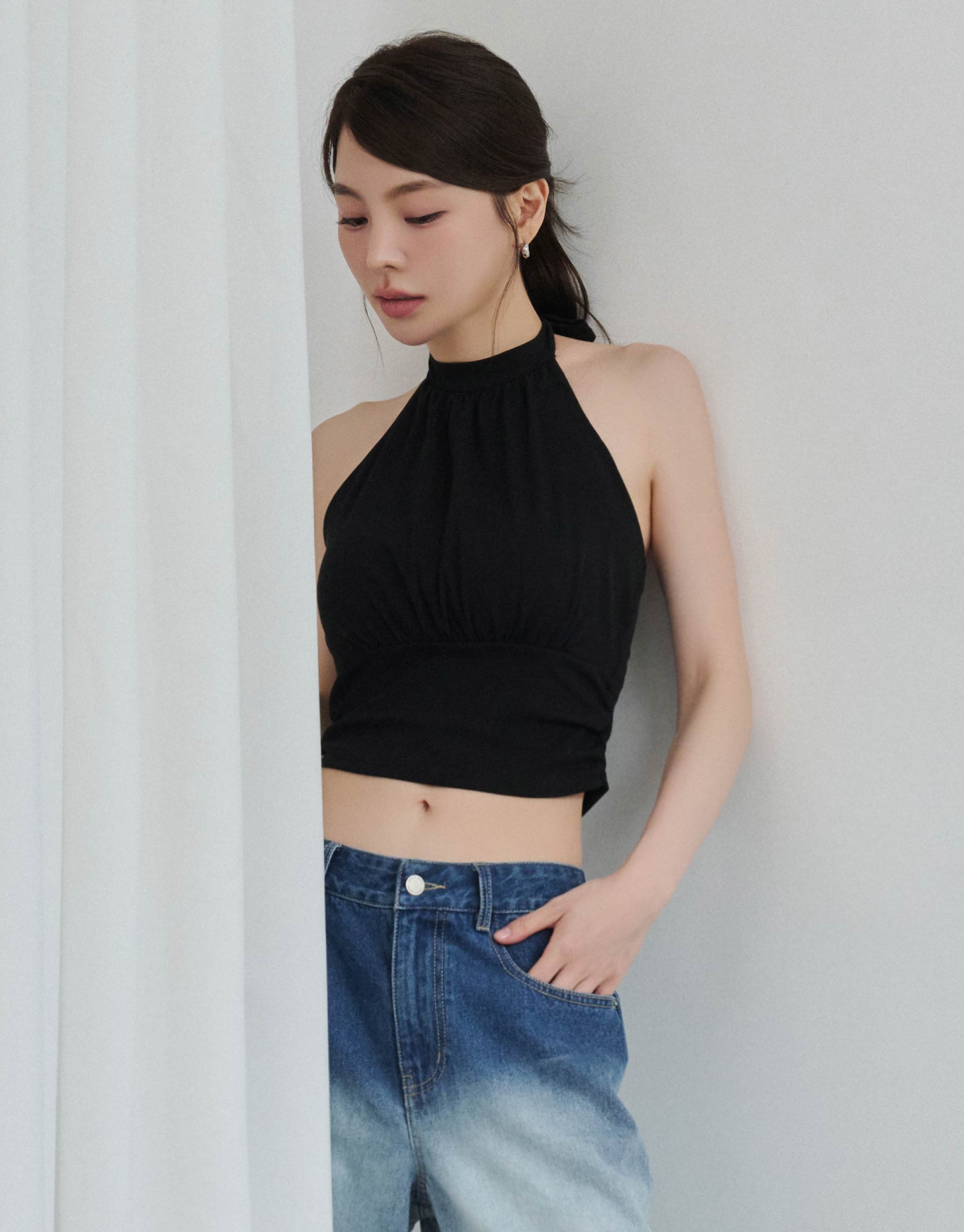 美背繞脖綁帶棉質BRA上衣