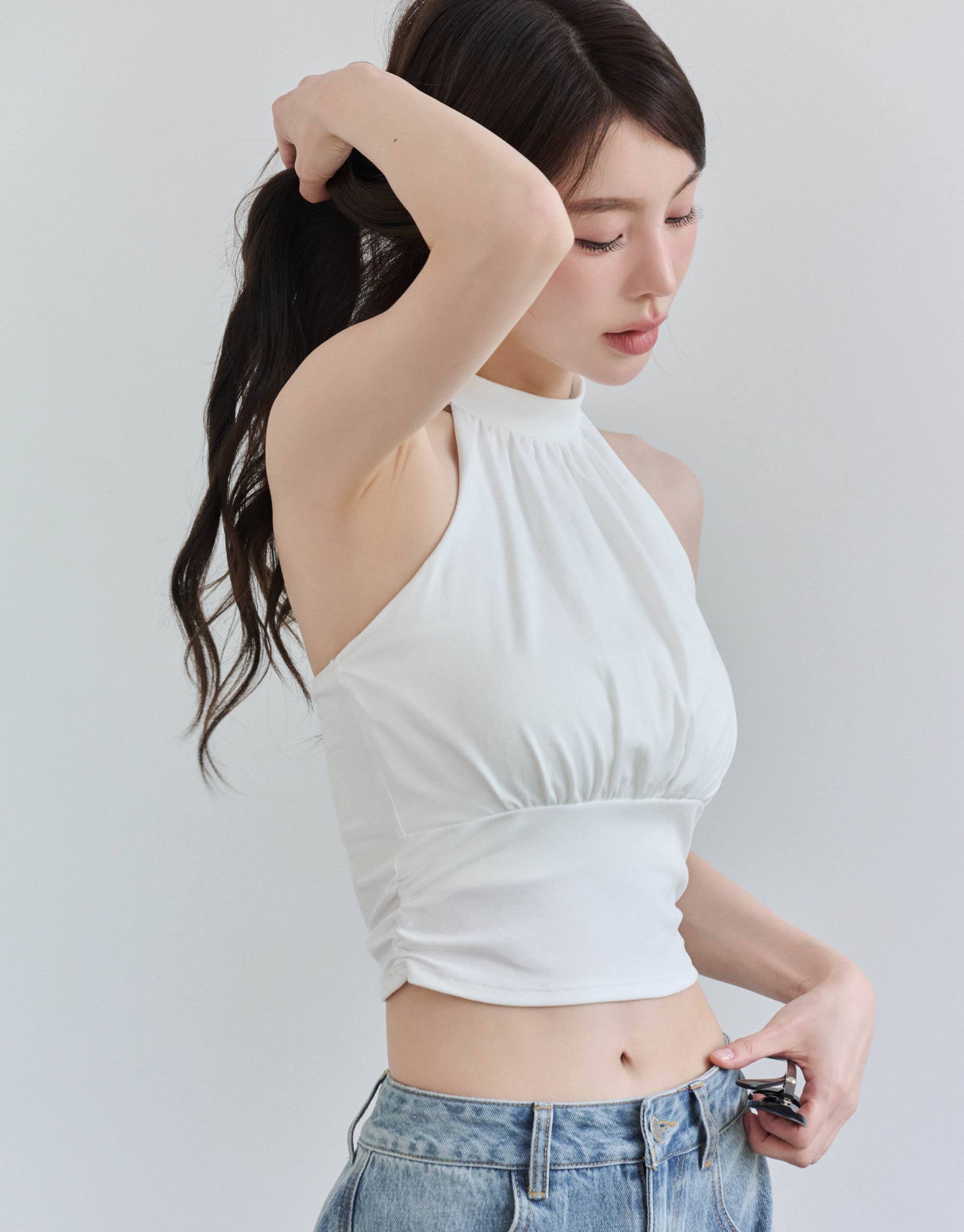 美背繞脖綁帶棉質BRA上衣