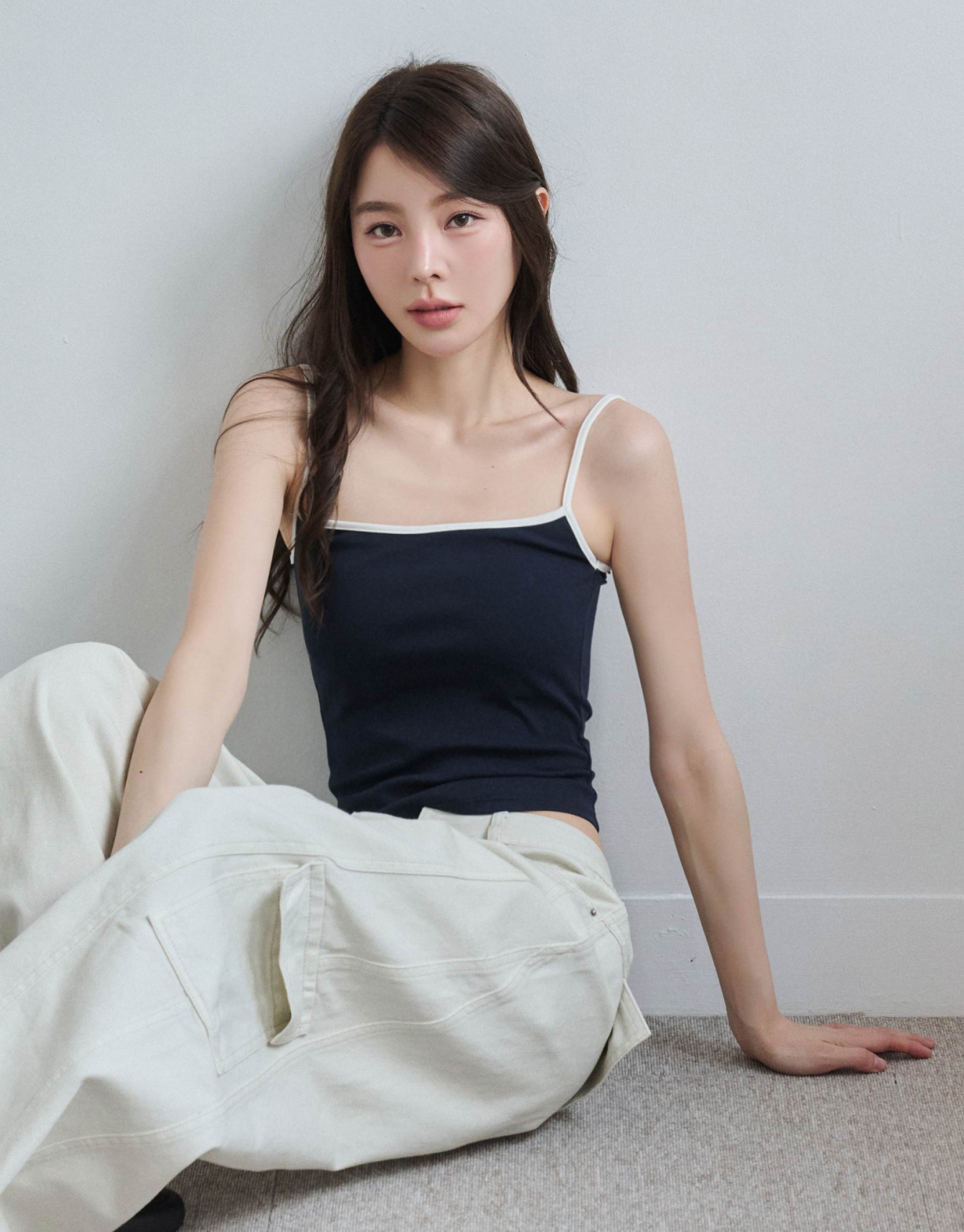 細肩撞色棉質BRA背心